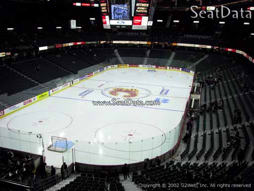 Seat view from section 206 at Scotiabank Saddledome, home of the Calgary Flames