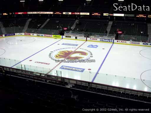 Seat view from section 227 at Scotiabank Saddledome, home of the Calgary Flames