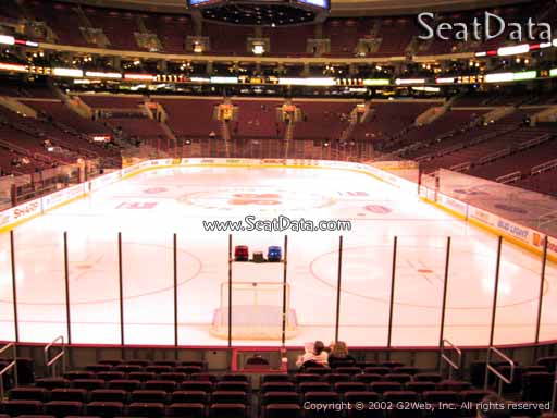 Seat view from section 107 at the Wells Fargo Center, home of the Philadelphia Flyers