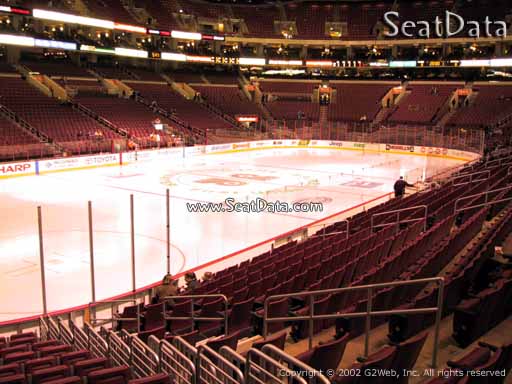 Seat view from section 110 at the Wells Fargo Center, home of the Philadelphia Flyers