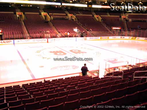 Seat view from section 112 at the Wells Fargo Center, home of the Philadelphia Flyers