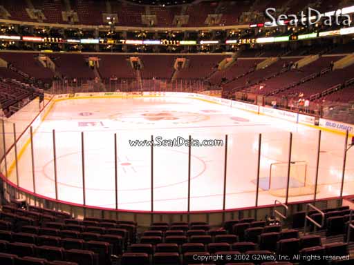 Seat view from section 118 at the Wells Fargo Center, home of the Philadelphia Flyers