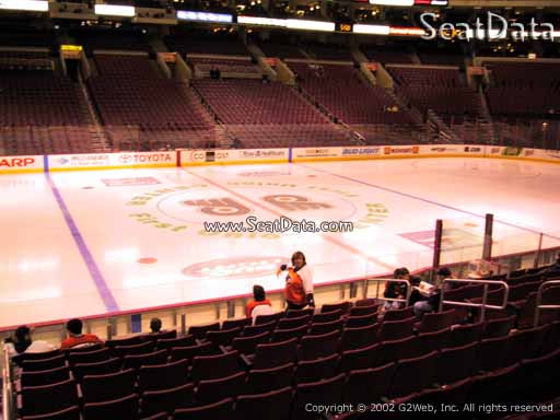 Seat view from section 124 at the Wells Fargo Center, home of the Philadelphia Flyers