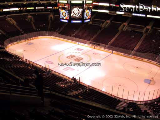 Seat view from section 204 at the Wells Fargo Center, home of the Philadelphia Flyers