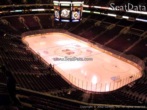 Seat view from section 205 at the Wells Fargo Center, home of the Philadelphia Flyers
