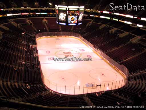 Seat view from section 206 at the Wells Fargo Center, home of the Philadelphia Flyers