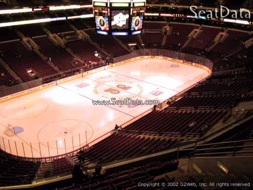 Seat view from section 210 at the Wells Fargo Center, home of the Philadelphia Flyers