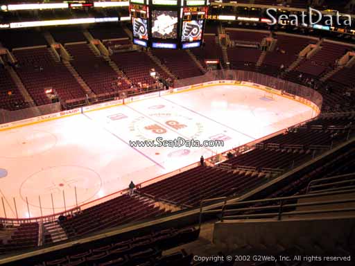 Seat view from section 210A at the Wells Fargo Center, home of the Philadelphia Flyers