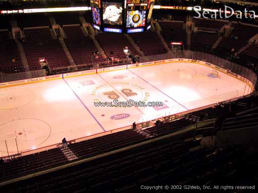Seat view from section 211 at the Wells Fargo Center, home of the Philadelphia Flyers