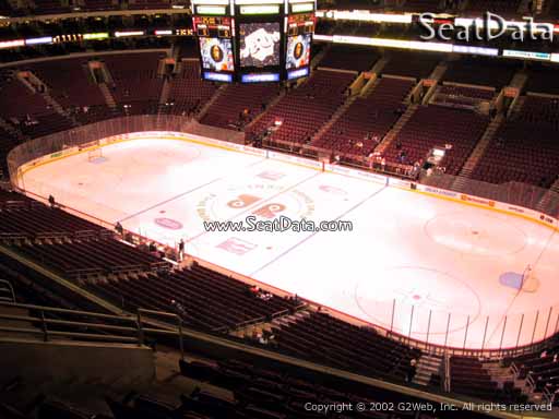 Seat view from section 216 at the Wells Fargo Center, home of the Philadelphia Flyers