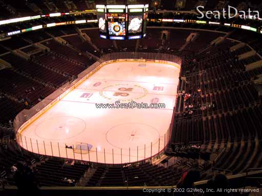 Seat view from section 220 at the Wells Fargo Center, home of the Philadelphia Flyers