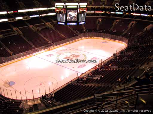 Seat view from section 222 at the Wells Fargo Center, home of the Philadelphia Flyers