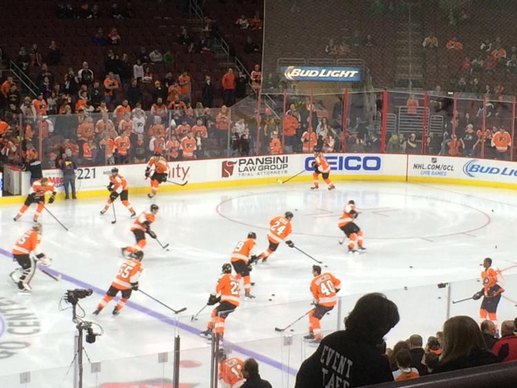Seat view from Club Box 12 at the Wells Fargo Center, home of the Philadelphia Flyers
