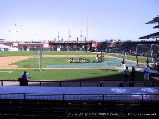 Seat view from section 122 at Oracle Park, home of the San Francisco Giants