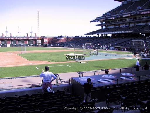 Seat view from section 124 at Oracle Park, home of the San Francisco Giants