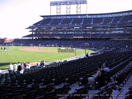 Seat view from section 131 at Oracle Park, home of the San Francisco Giants