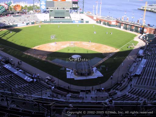Seat view from section 317 at Oracle Park, home of the San Francisco Giants