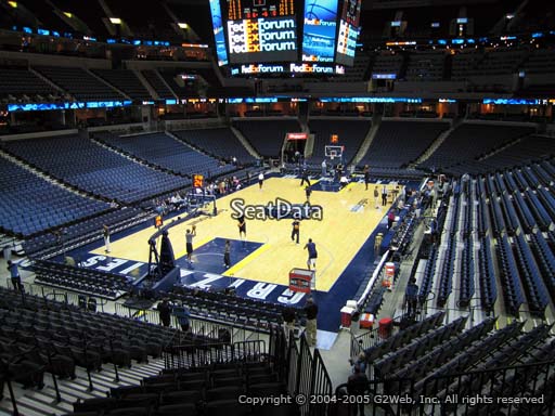 Seat view from section 102 at Fedex Forum, home of the Memphis Grizzlies.