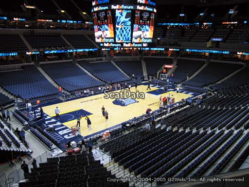 Seat view from section 103A at Fedex Forum, home of the Memphis Grizzlies.