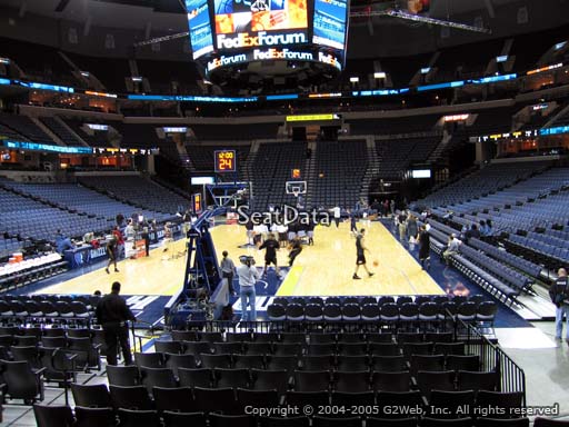 Seat view from section 110 at Fedex Forum, home of the Memphis Grizzlies.