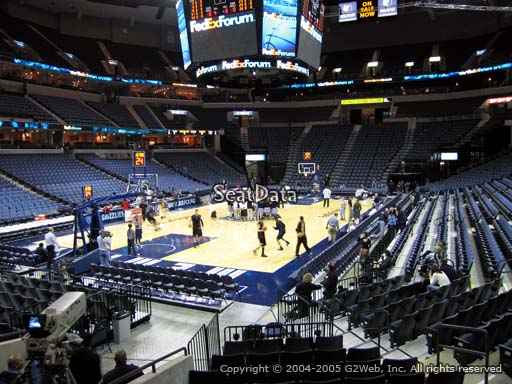 Seat view from section 111 at Fedex Forum, home of the Memphis Grizzlies.