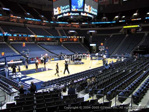 Seat view from section 112 at Fedex Forum, home of the Memphis Grizzlies.