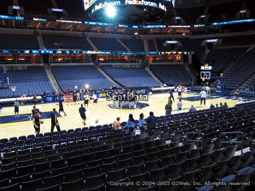 Seat view from section 113 at Fedex Forum, home of the Memphis Grizzlies.