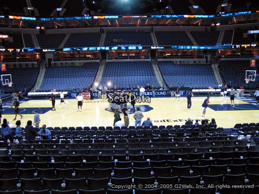 Seat view from section 114 at Fedex Forum, home of the Memphis Grizzlies.