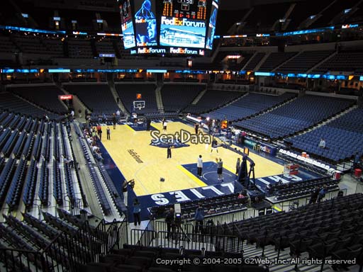 Seat view from section 117 at Fedex Forum, home of the Memphis Grizzlies.