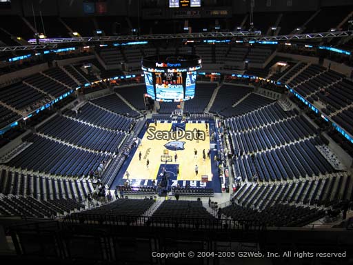 Seat view from section 201 at Fedex Forum, home of the Memphis Grizzlies.