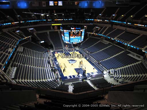 Seat view from section 215 at Fedex Forum, home of the Memphis Grizzlies.