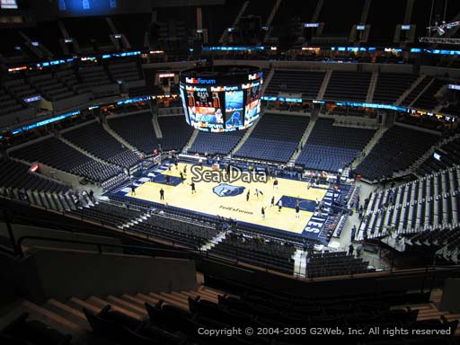 Seat view from section 227 at Fedex Forum, home of the Memphis Grizzlies.