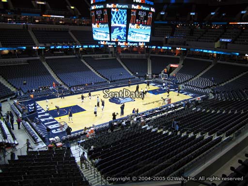 Seat view from club section 1 at Fedex Forum, home of the Memphis Grizzlies.