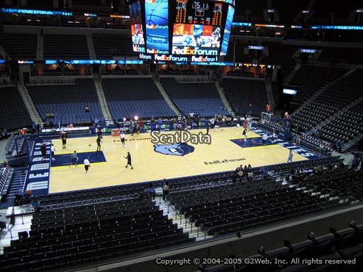 Seat view from club section 10 at Fedex Forum, home of the Memphis Grizzlies.