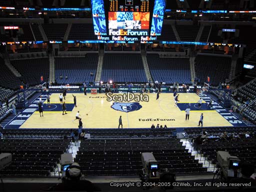Seat view from club section 11 at Fedex Forum, home of the Memphis Grizzlies.
