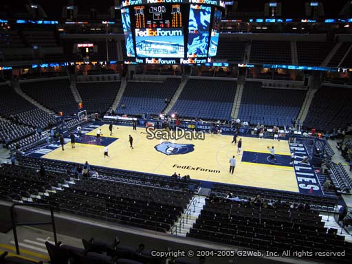 Seat view from club section 12 at Fedex Forum, home of the Memphis Grizzlies.