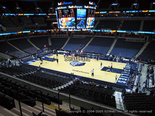 Seat view from club section 13 at Fedex Forum, home of the Memphis Grizzlies.