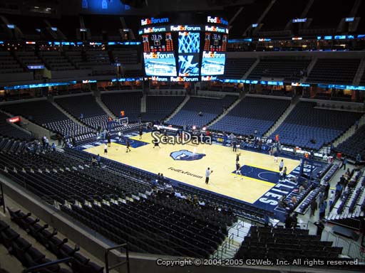 Seat view from club section 14 at Fedex Forum, home of the Memphis Grizzlies.