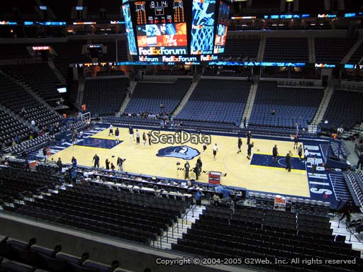 Seat view from club section 5 at Fedex Forum, home of the Memphis Grizzlies.