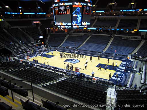 Seat view from club section 6 at Fedex Forum, home of the Memphis Grizzlies.