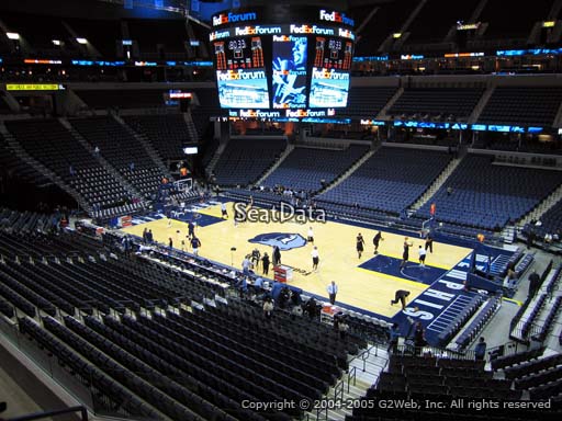 Seat view from club section 7 at Fedex Forum, home of the Memphis Grizzlies.