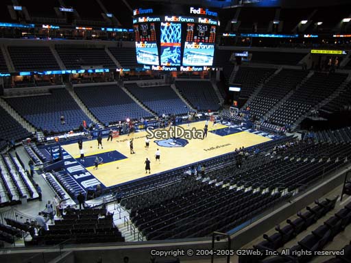 Seat view from section 112A at Fedex Forum, home of the Memphis Grizzlies.