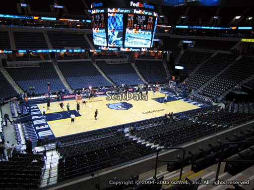 Seat view from club section 9 at Fedex Forum, home of the Memphis Grizzlies.