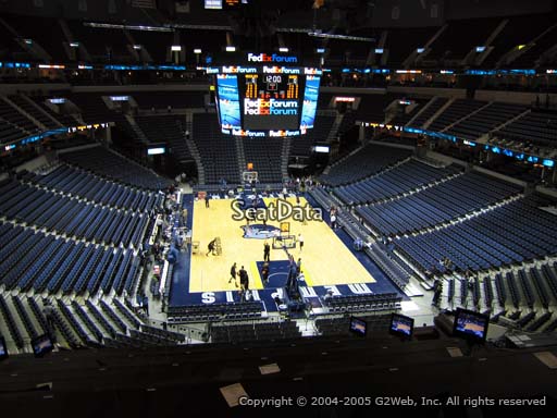 Seat view from Club Box 4 at Fedex Forum, home of the Memphis Grizzlies.
