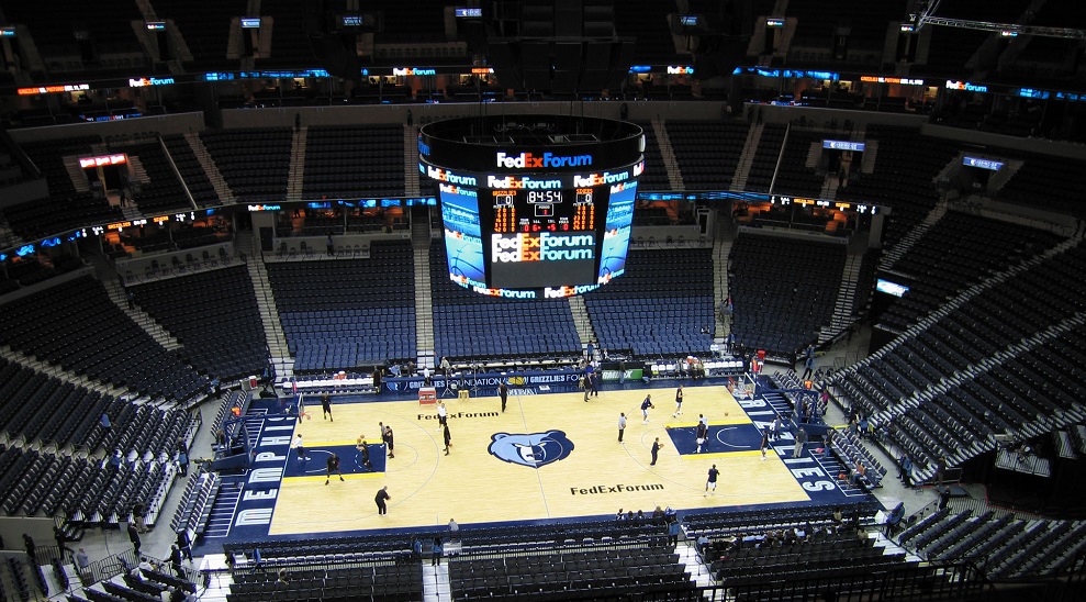 Seat view from section 106 at Fedex Forum, home of the Memphis Grizzlies.