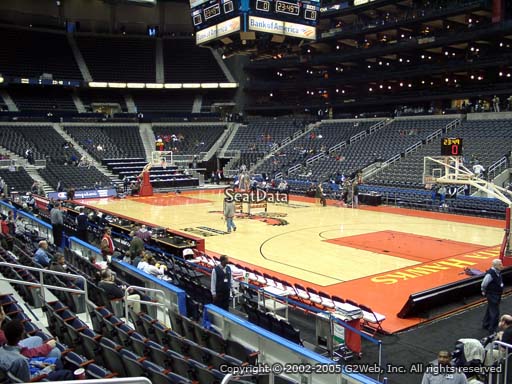View from Section 112 at State Farm Arena, Home of the Atlanta Hawks