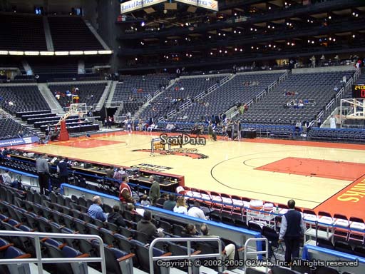 View from Section 113 at State Farm Arena, Home of the Atlanta Hawks
