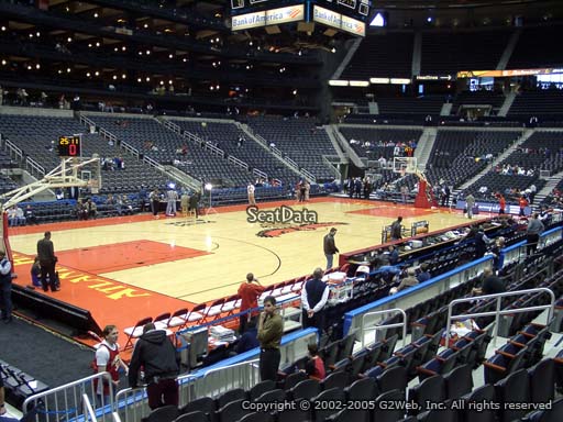 View from Section 118 at State Farm Arena, Home of the Atlanta Hawks