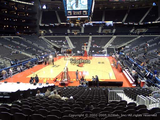 View from Section 120 at State Farm Arena, Home of the Atlanta Hawks
