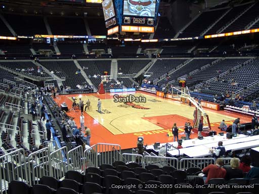 View from Section 122 at State Farm Arena, Home of the Atlanta Hawks